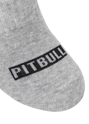 Dünne Socken High Ankle Pitbull 3er-Pack - Grau