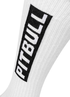 Dünne Socken High Crew Pitbull 3er-Pack - Weiß