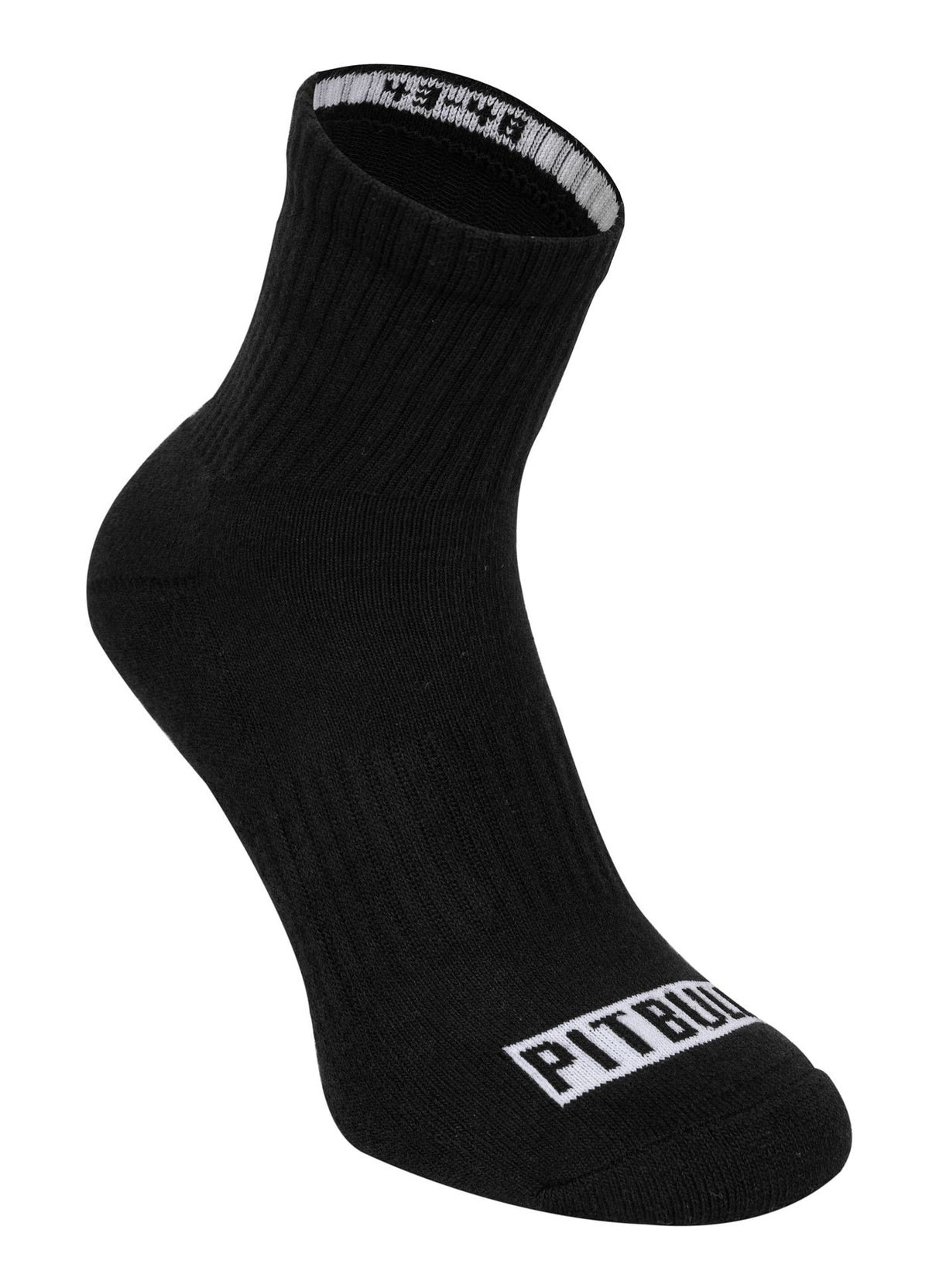 Knöchelhohe Socken Pitbull 3er-Pack - Schwarz