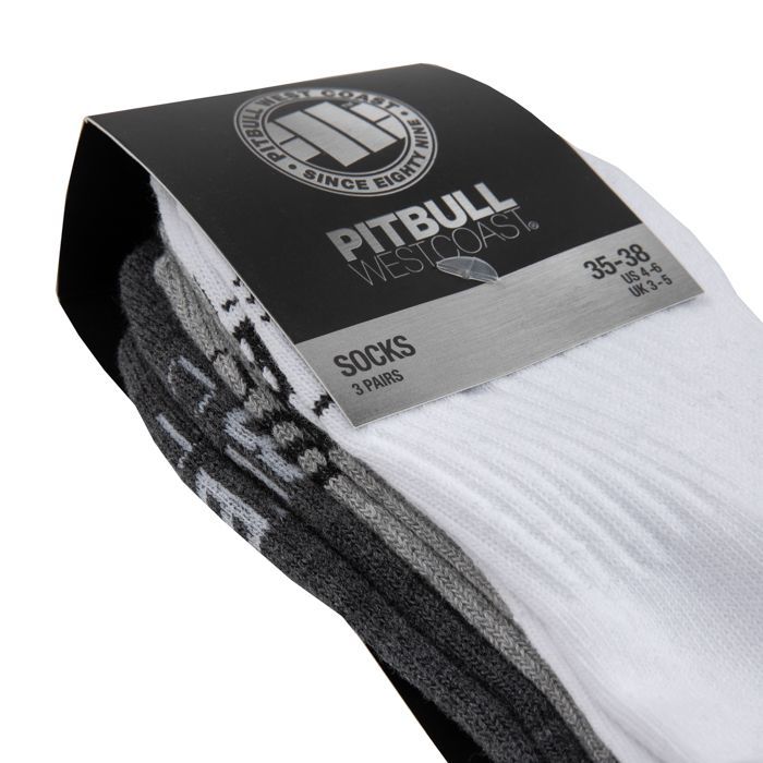 Hohe Knöchelsocken TNT 3er-Pack Weiß/Grau/Anthrazit