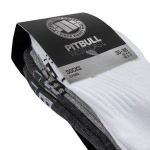 Hohe Knöchelsocken TNT 3er-Pack Weiß/Grau/Anthrazit