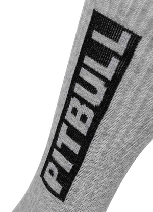 Dünne Socken High Crew Pitbull 3er-Pack - Grau