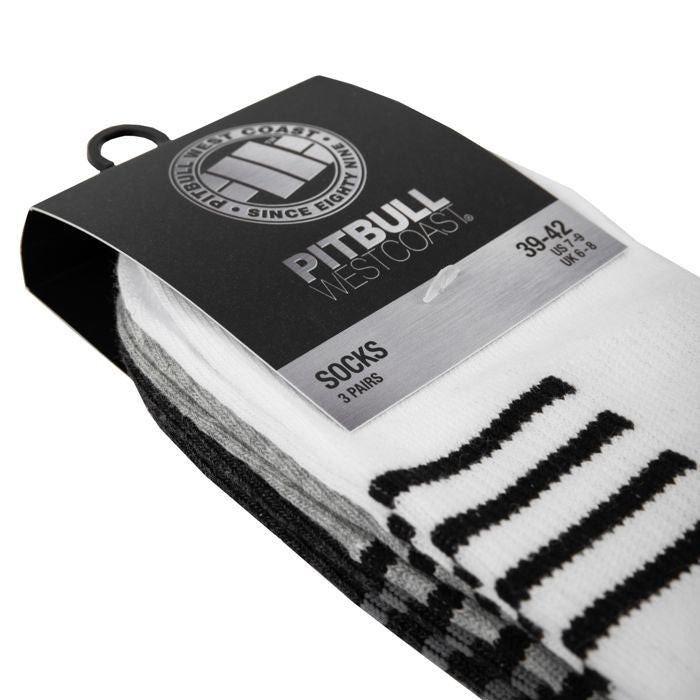 Knöchelhohe dünne Socken 3er-Pack Weiß/Anthrazit/Schwarz