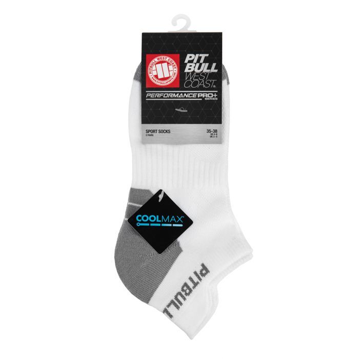 Sportsocken Lowcut 2er-Pack - Weiß/Grau