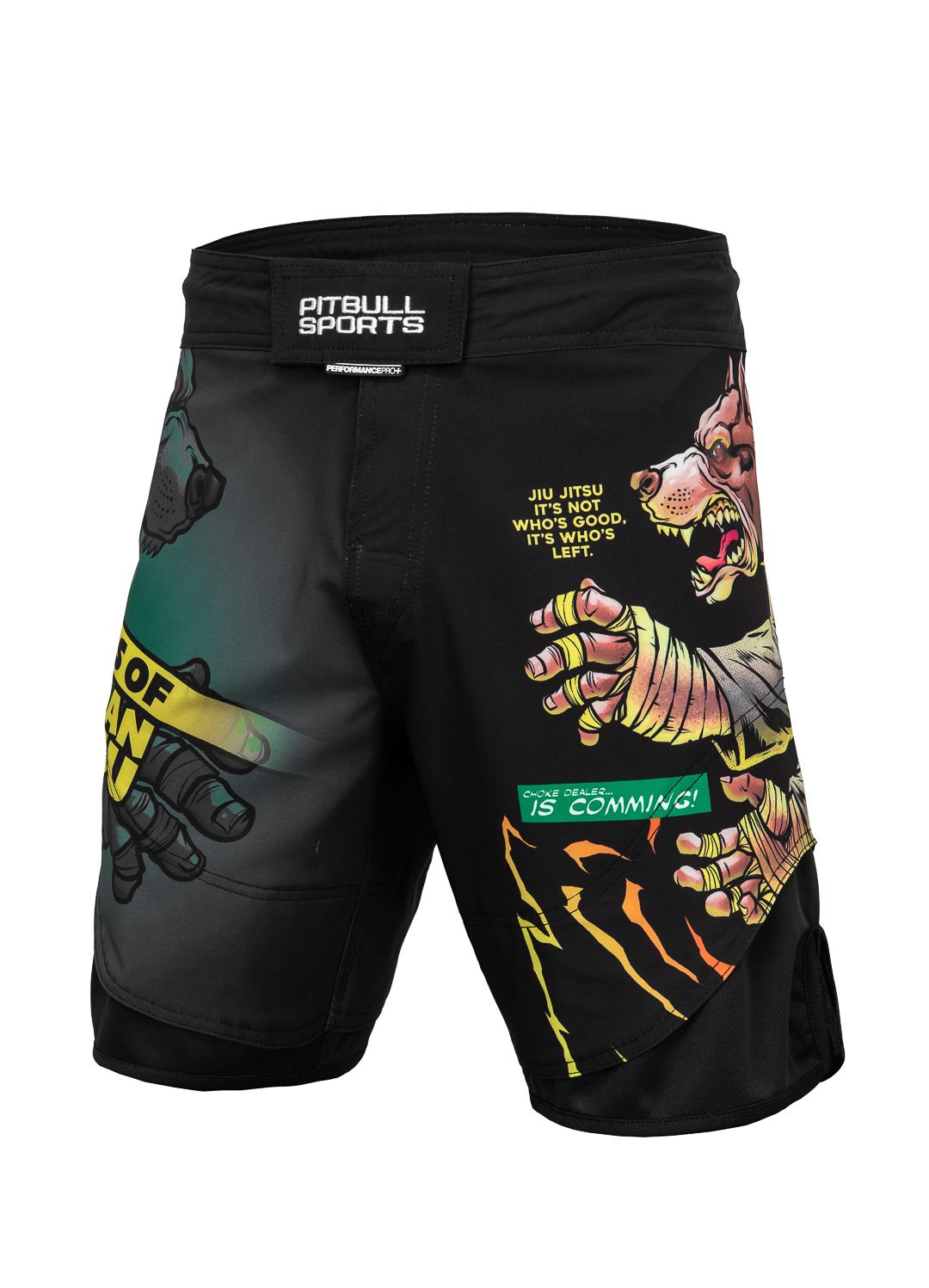 Lange Grappling-Shorts MASTER OF BJJ Schwarz