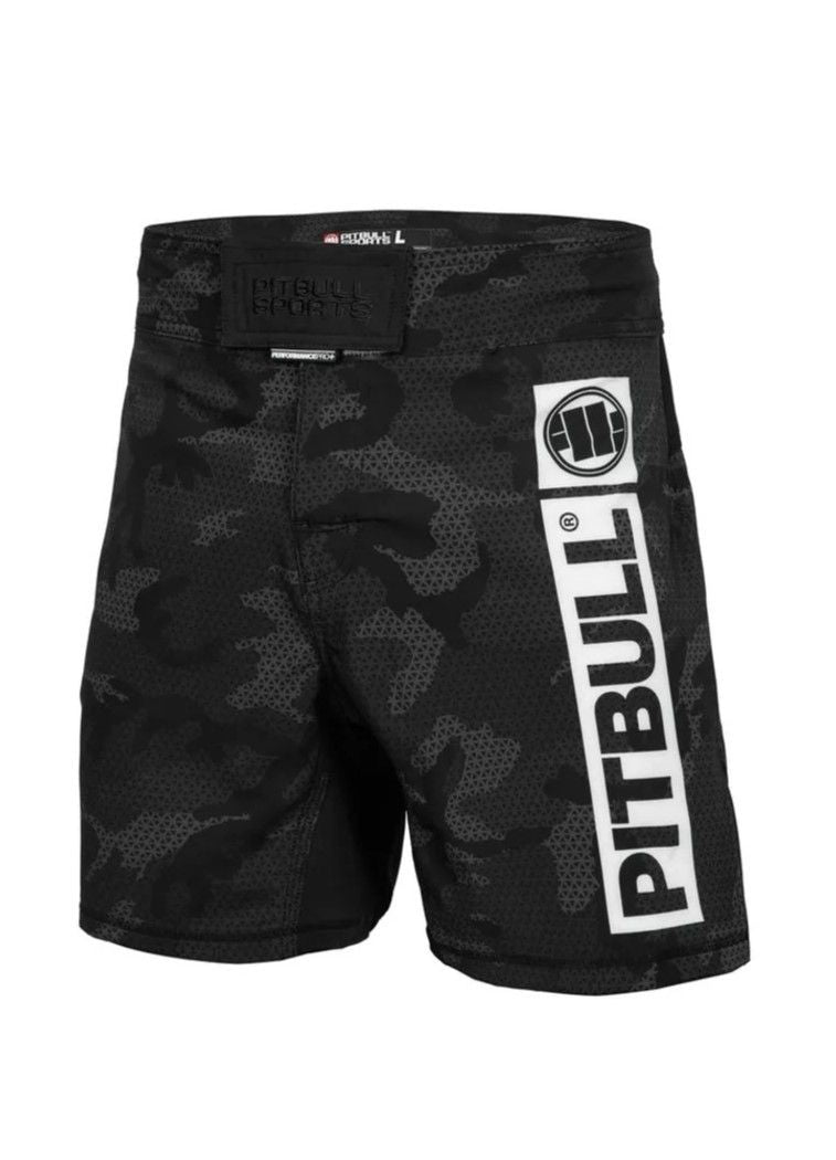 Lange Grappling-Shorts NET HILLTOP All Black Camo