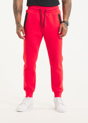 Men's Sweatpants DOGWOOD - Fluo red