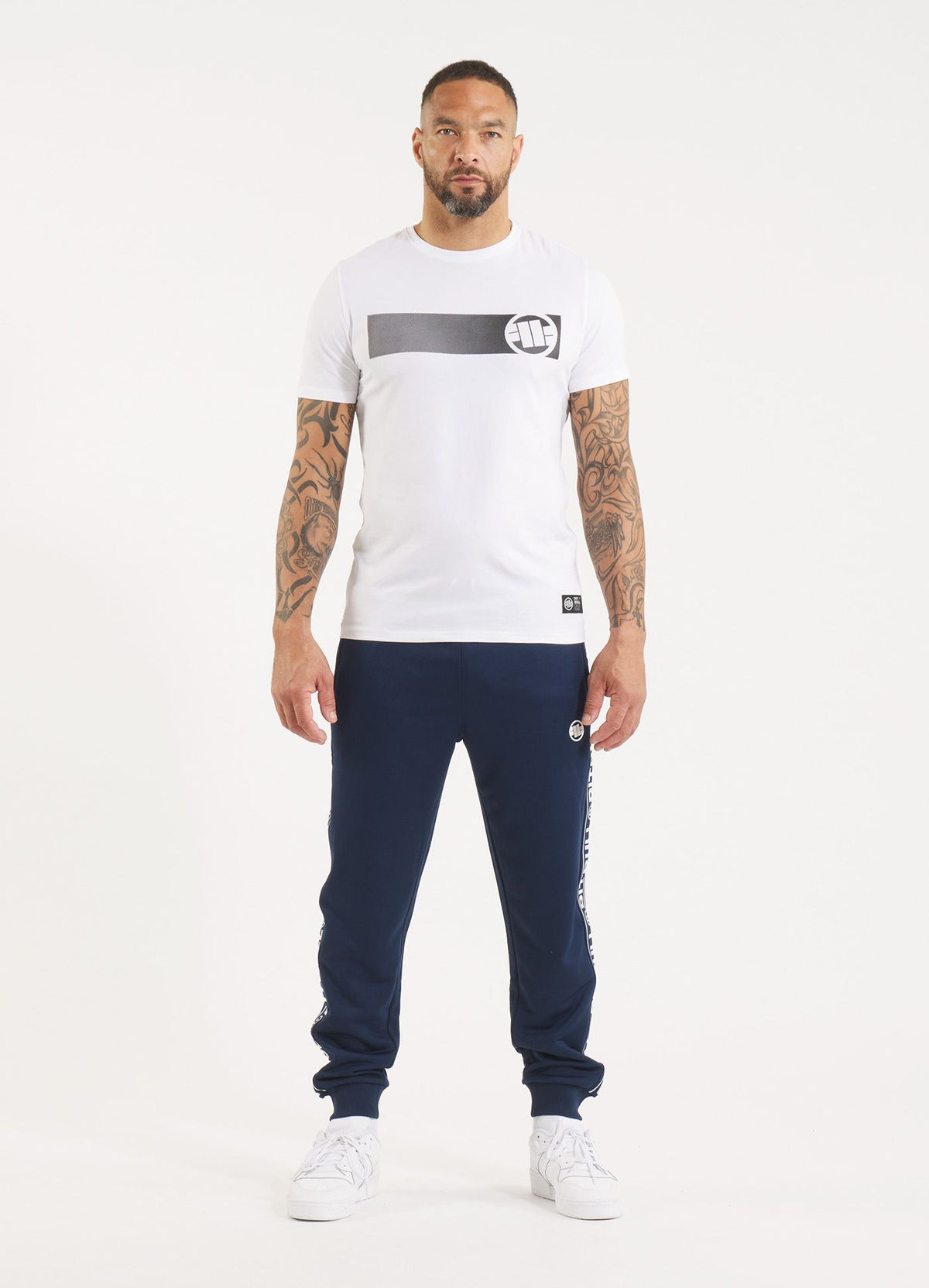 Jogginghose Oldschool Tape Logo - Dunkelblau
