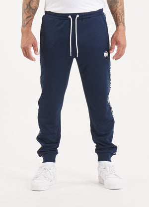 Jogginghose Oldschool Tape Logo - Dunkelblau