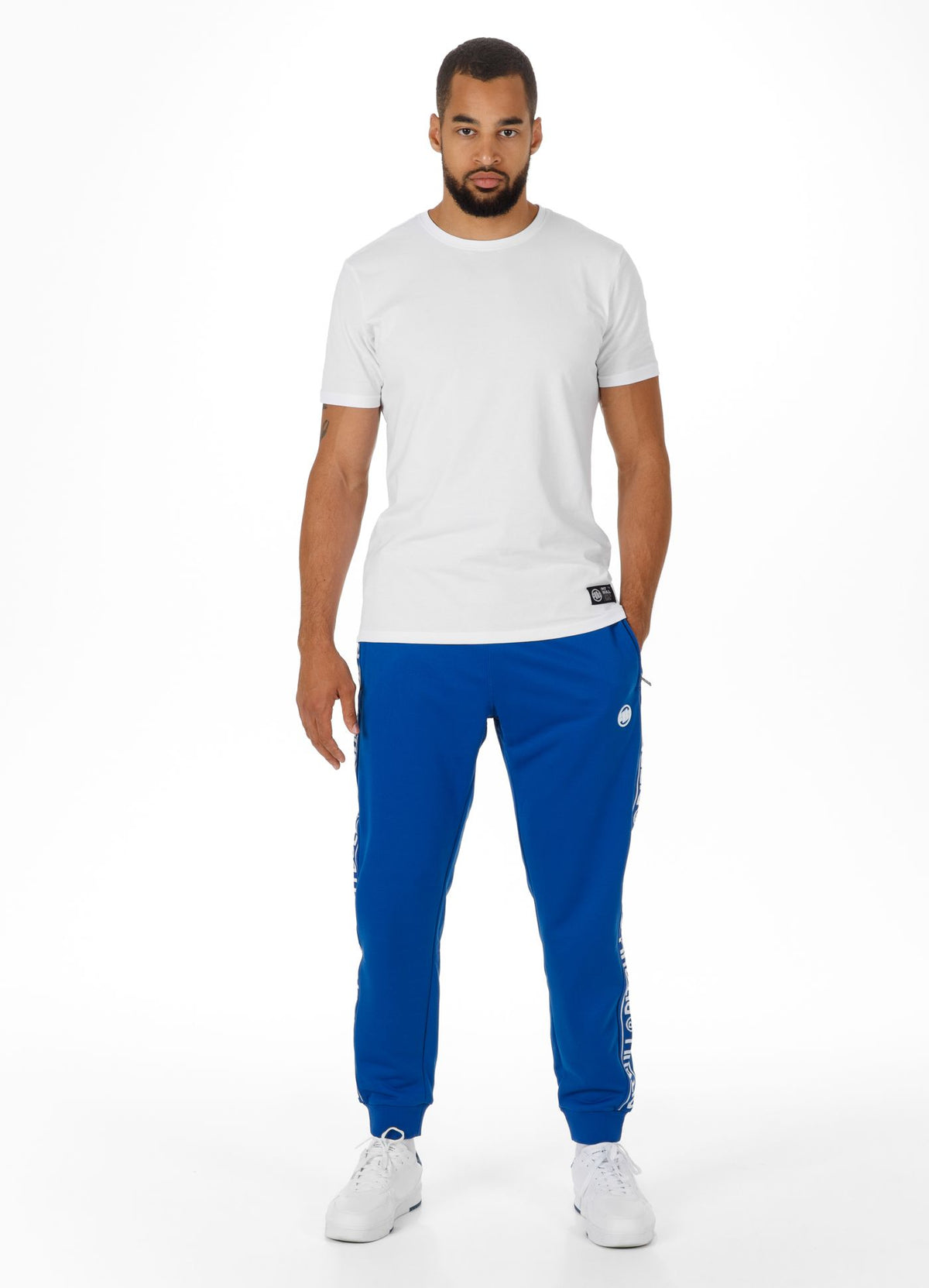 Jogginghose Oldschool Tape Logo - Blau