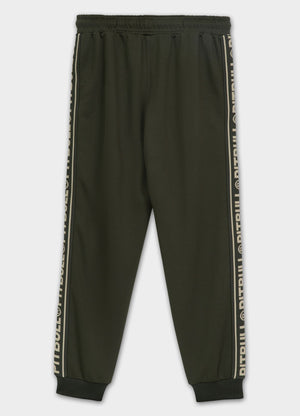 Men's Sweatpants Oldschool Tape Logo - Dark green