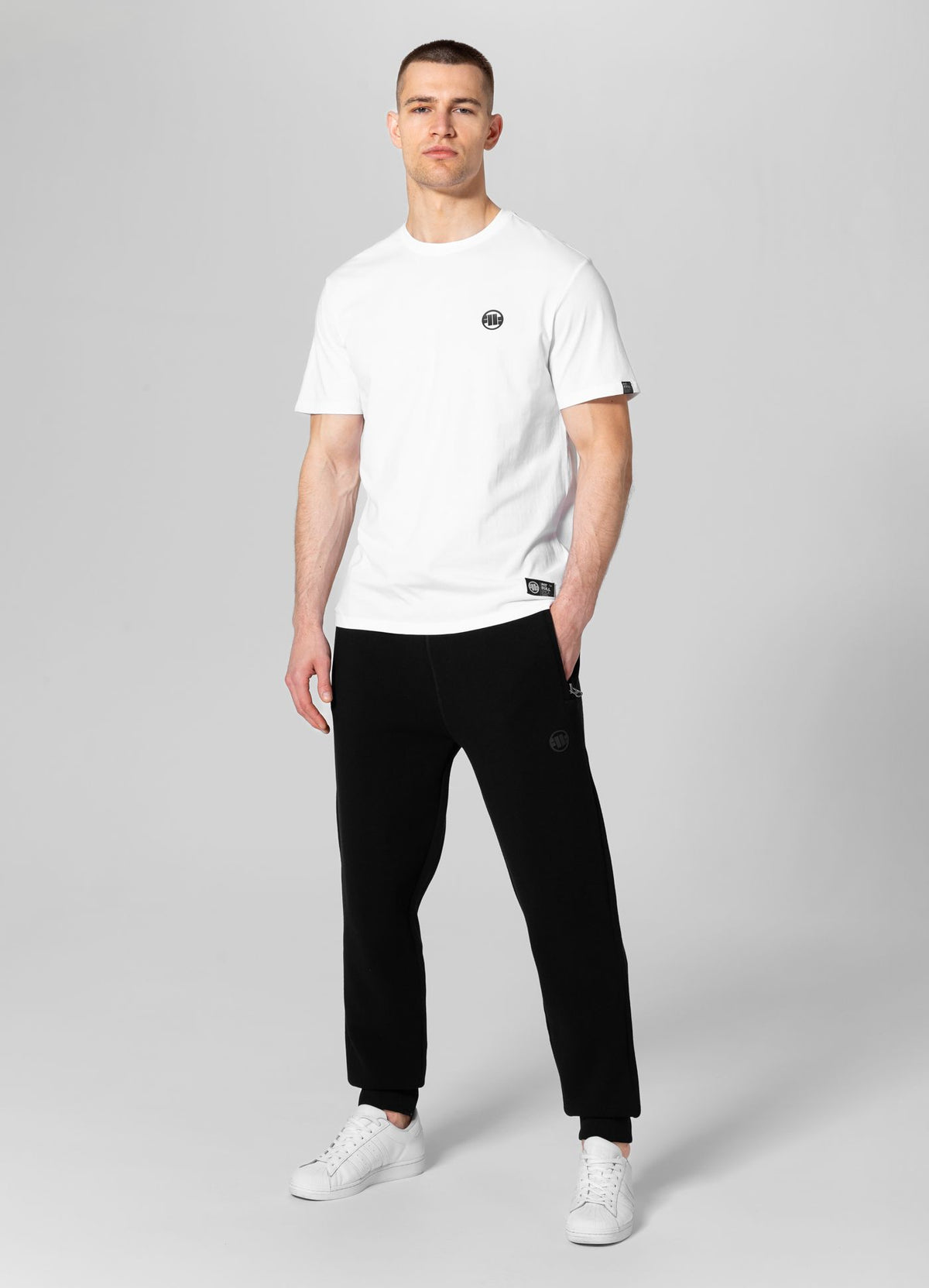 Jogginghose Pique Small Logo - Schwarz