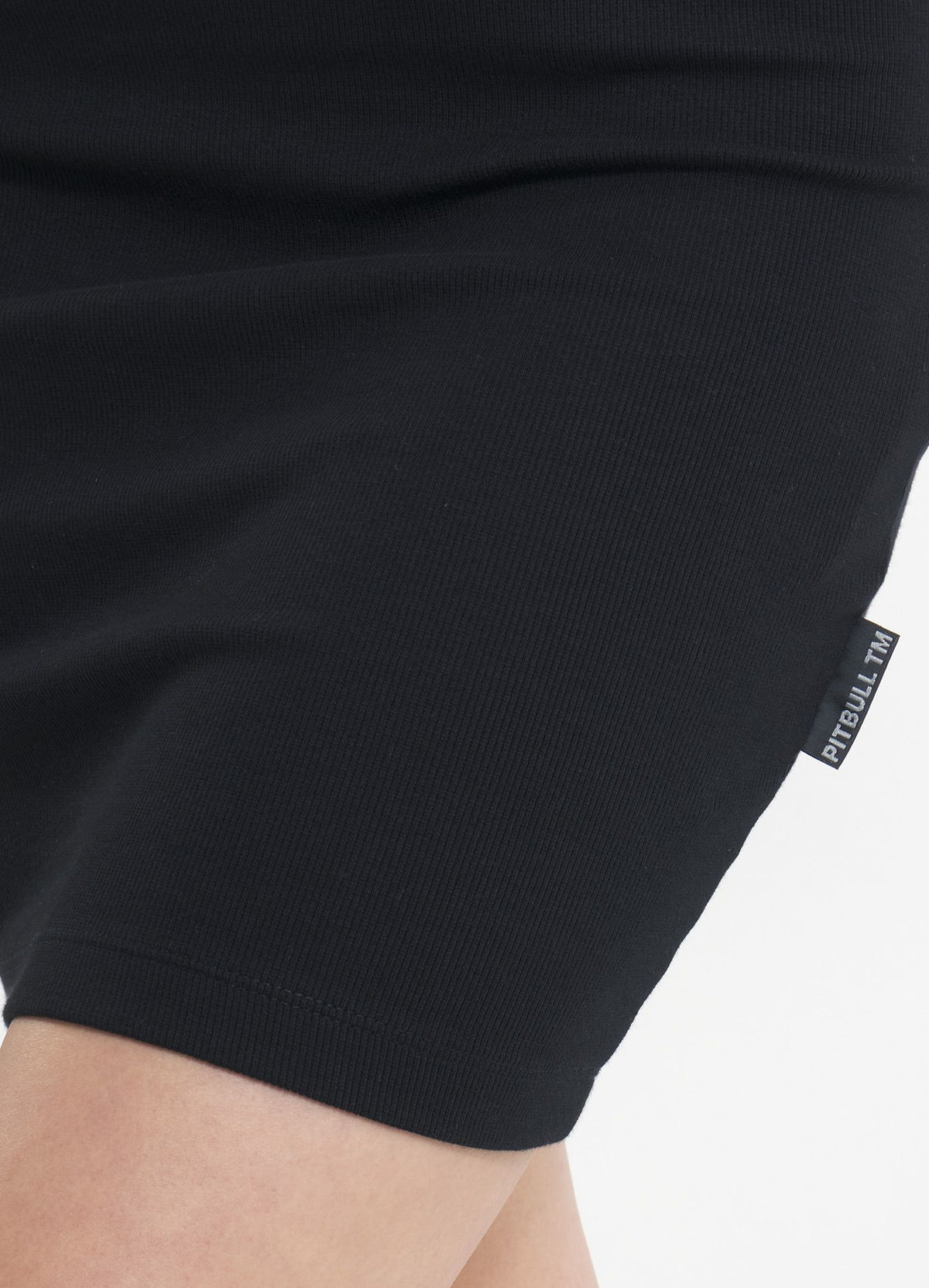 Frauen Geripptes Kleid Layla - Schwarz