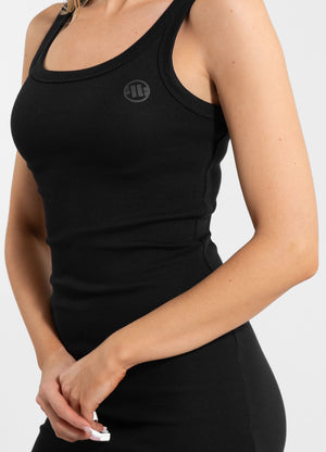 Frauen Geripptes Kleid Layla - Schwarz
