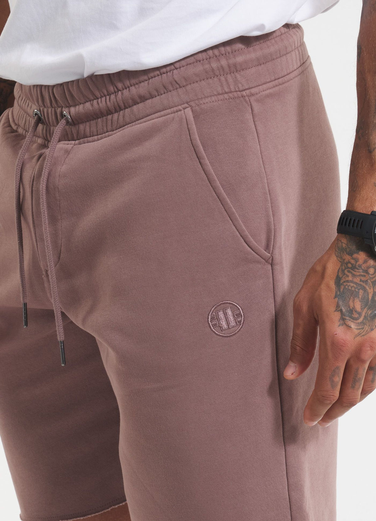 Herren Sweatshorts Washed Lancaster II - Burgund