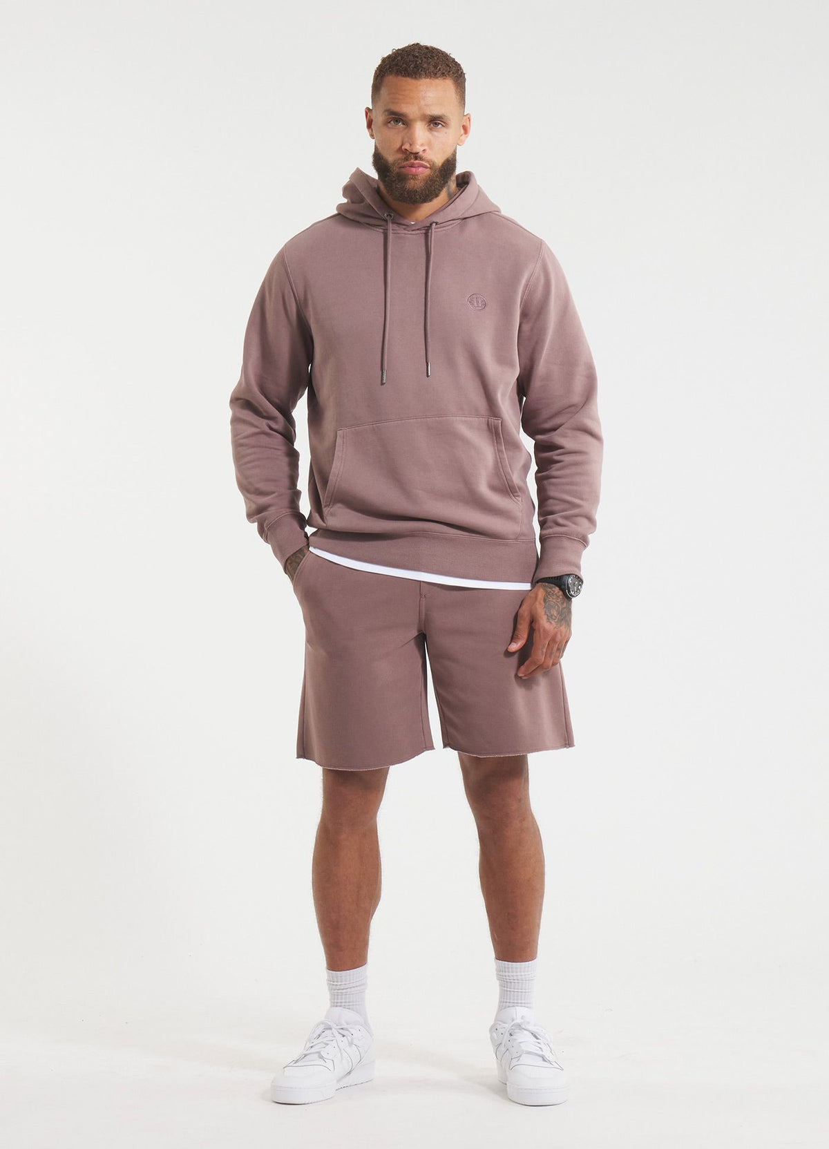 Herren Sweatshorts Washed Lancaster II - Burgund