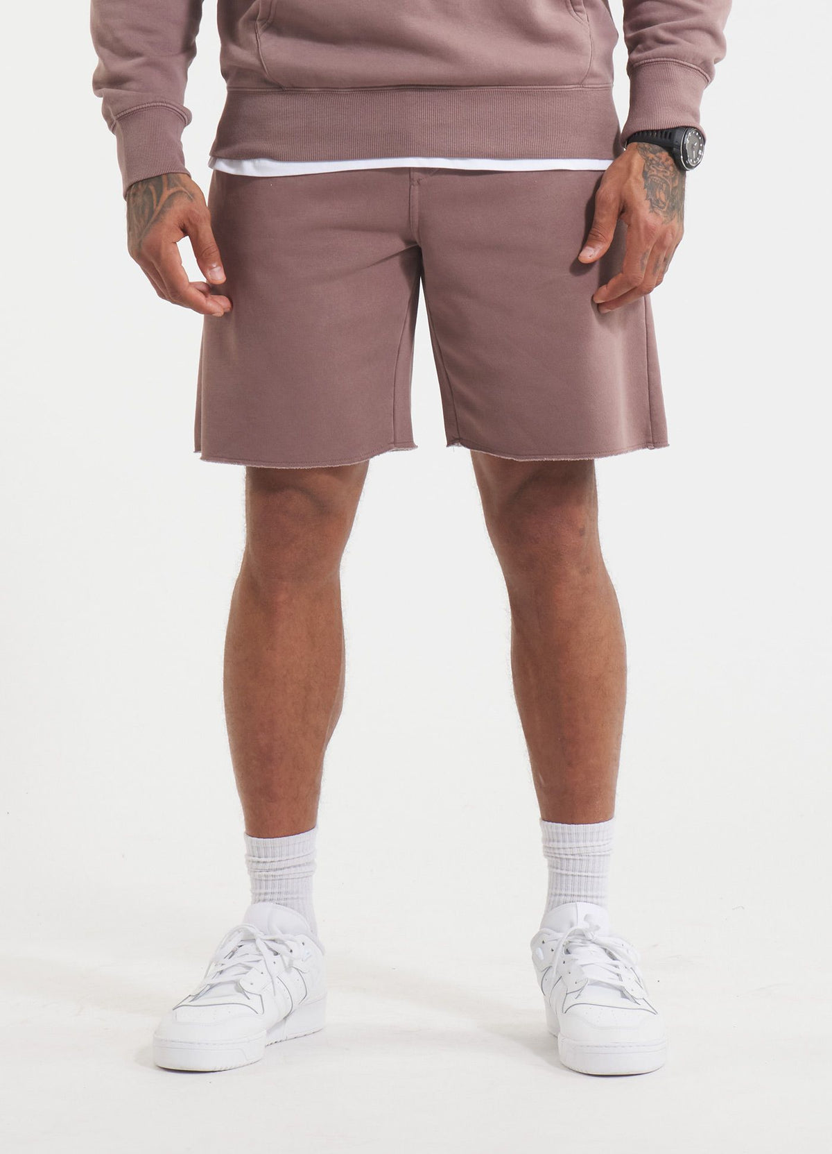 Herren Sweatshorts Washed Lancaster II - Burgund