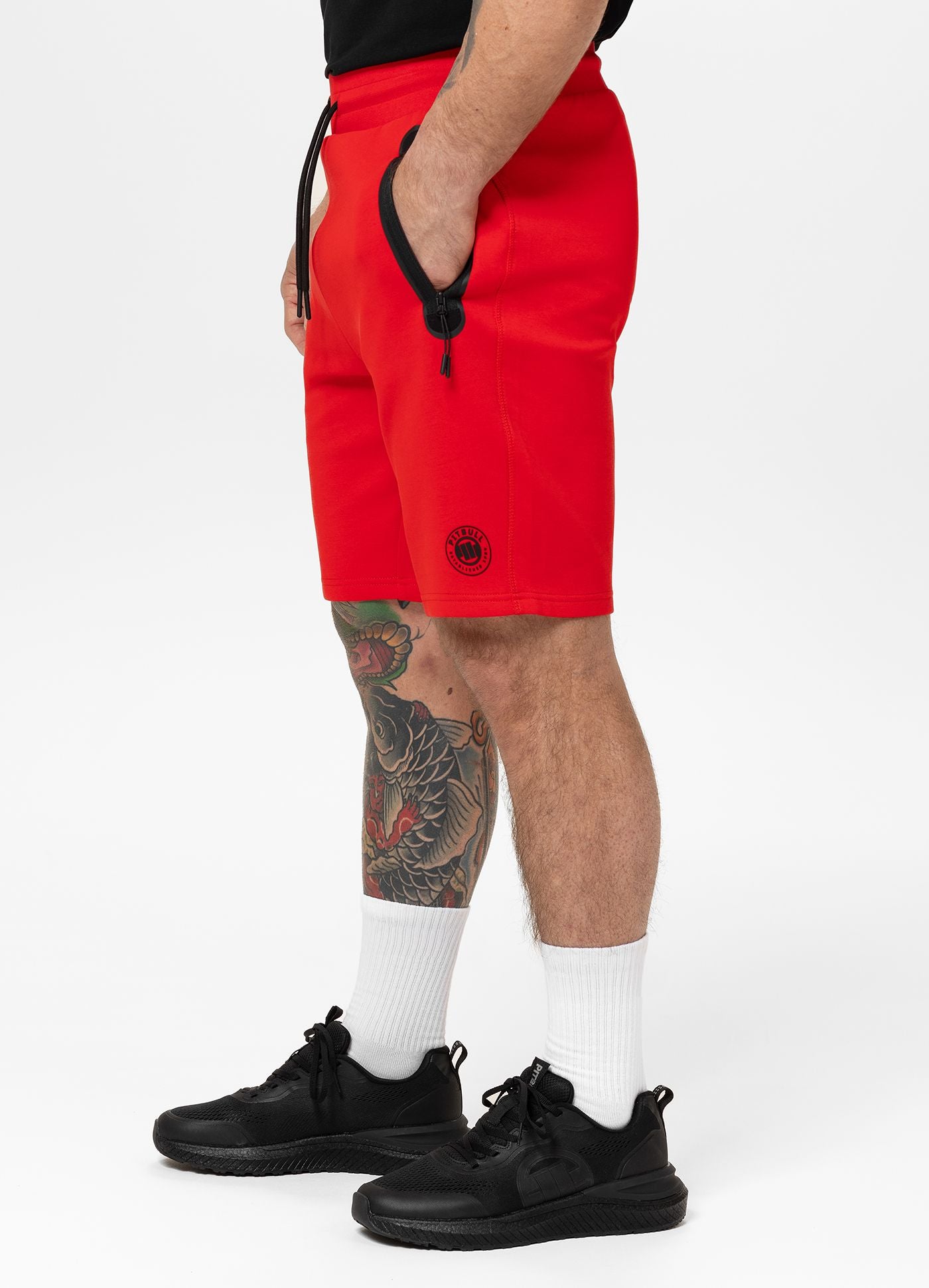 Herren Sweatshorts DOGWOOD - Fluo Rot