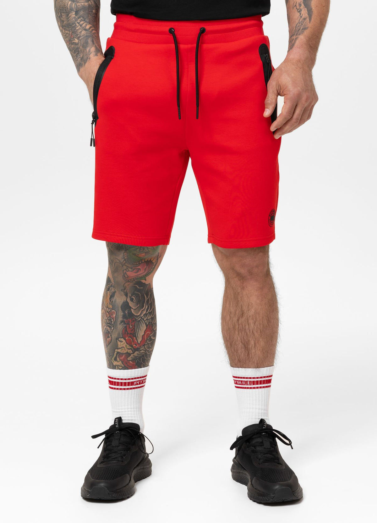 Herren Sweatshorts DOGWOOD - Fluo Rot