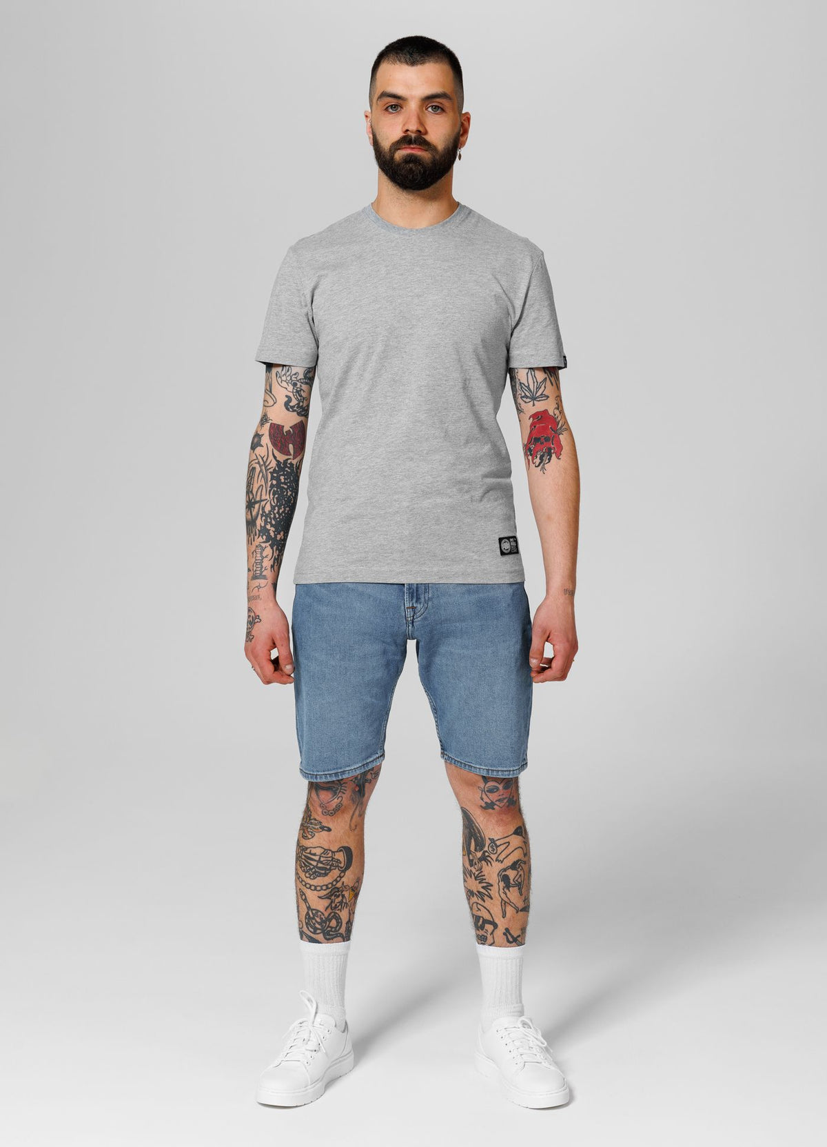 Kurze Jeansshorts Highlander - klassische Waschung