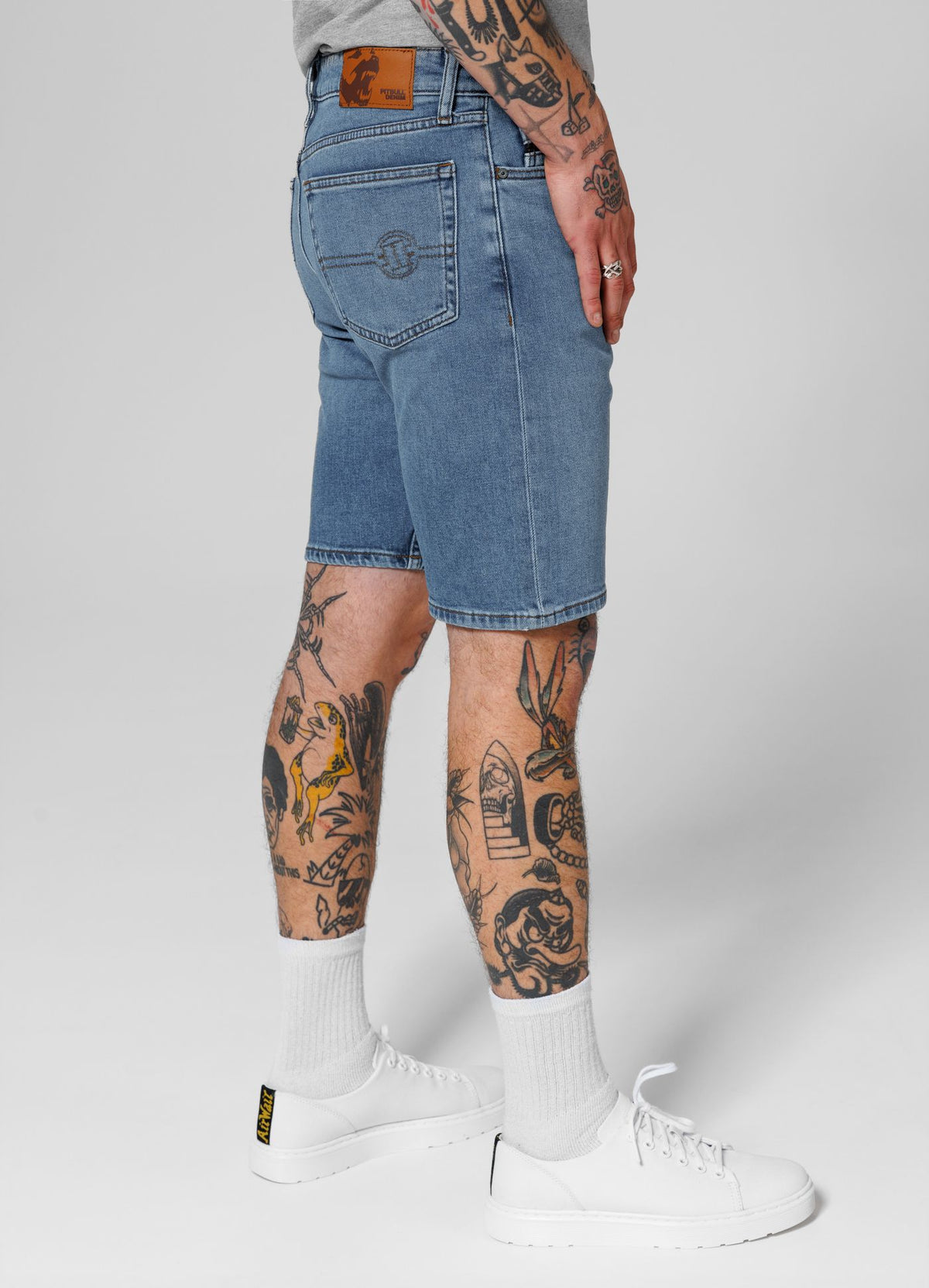 Kurze Jeansshorts Highlander - klassische Waschung