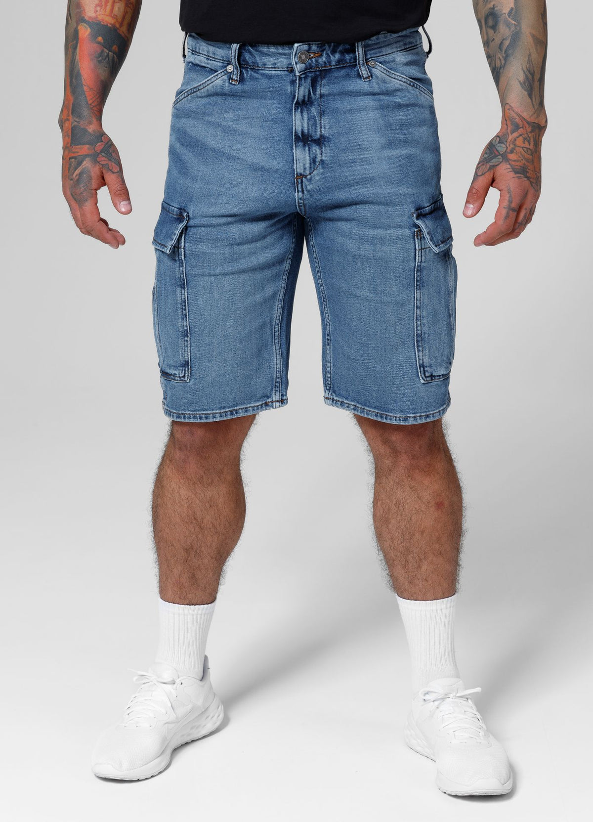 Cargo-Jeansshorts Deerhorn - Blau