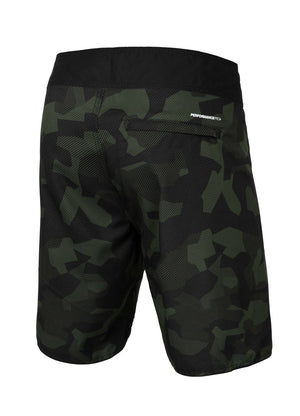 Badehose Hilltop - Olivgrünes Camouflage
