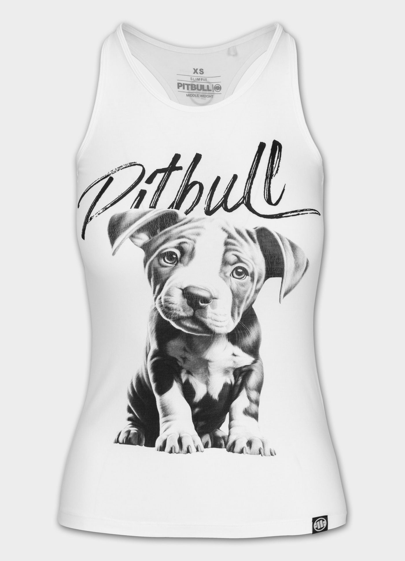 Damen Tank Top Slim Fit PUPPY - Weiß