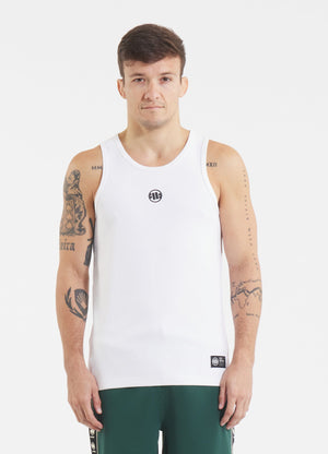 Tanktop Rib Small Logo - Weiß