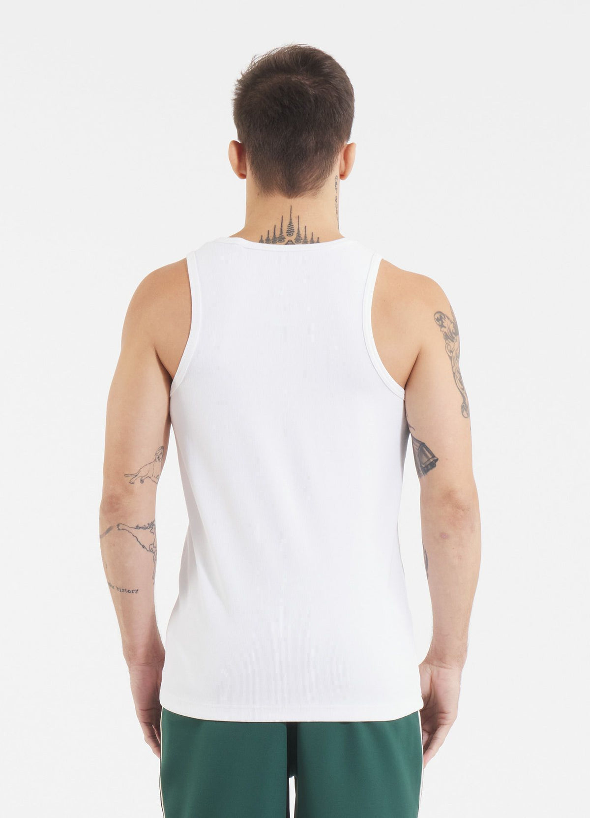 Tanktop Rib Small Logo - Weiß