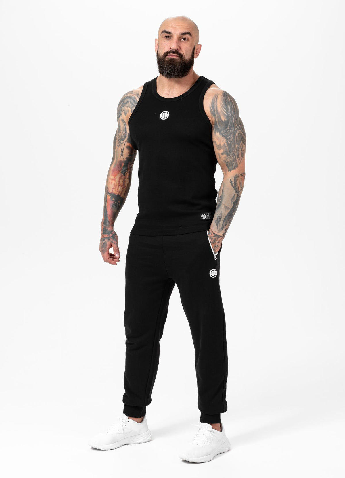 Tanktop Rib Small Logo - Schwarz