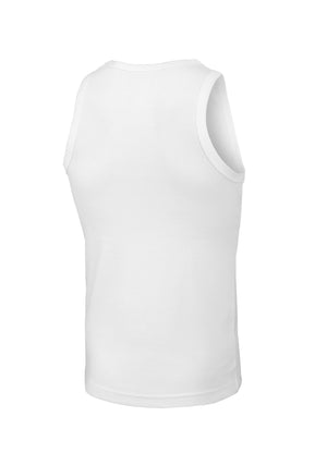 Tanktop Rib Small Logo - Weiß