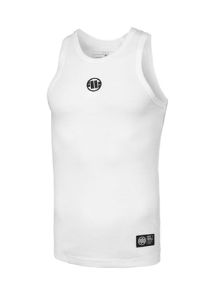 Tanktop Rib Small Logo - Weiß