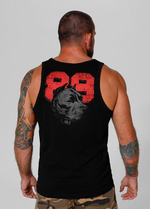 Herren Tank Top Slim Fit Dog 89 - Schwarz
