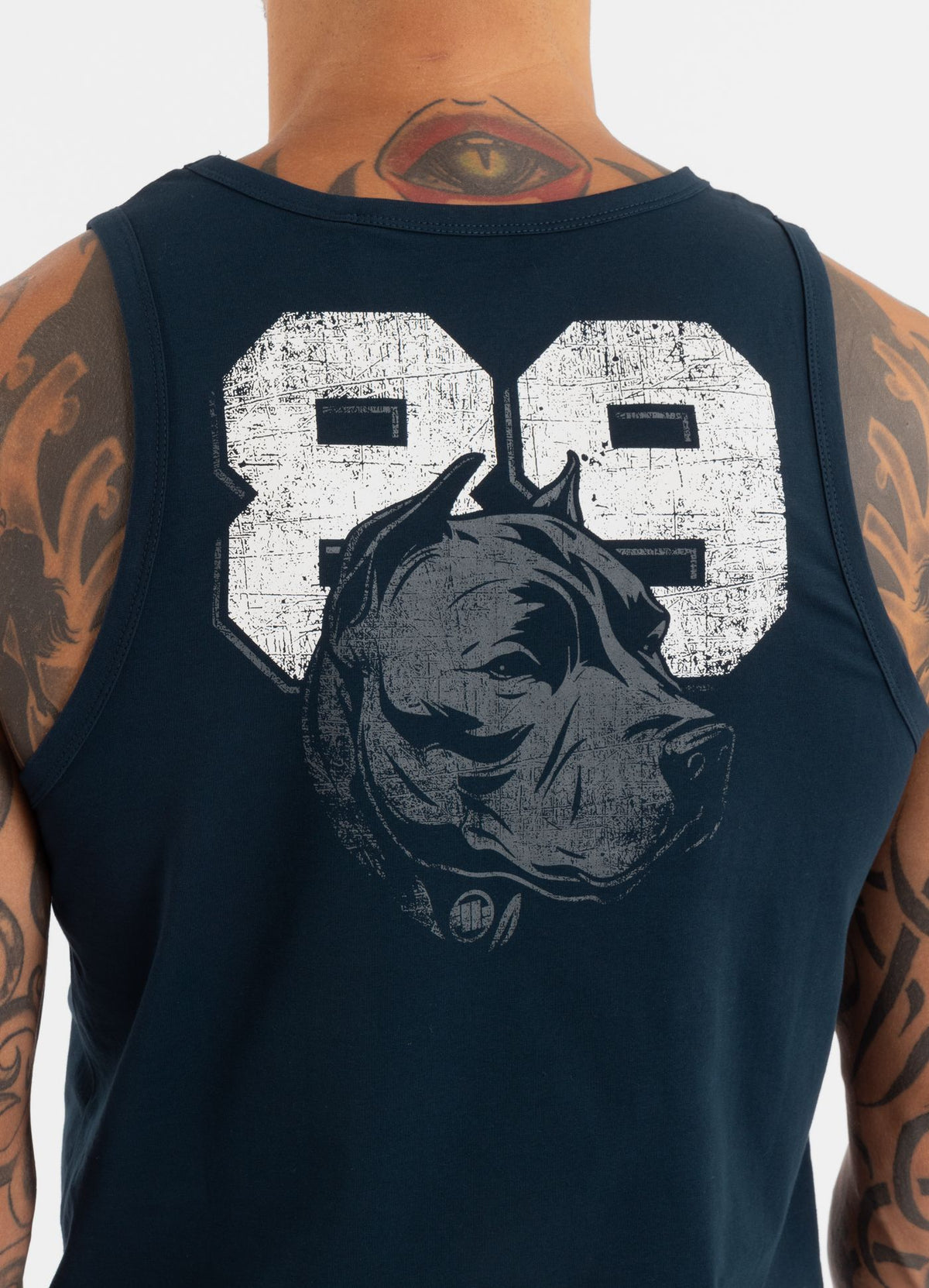 Herren Tank Top Slim Fit Dog 89 - Schwarz