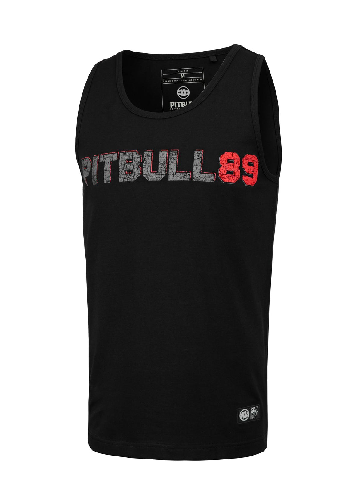 Herren Tank Top Slim Fit Dog 89 - Schwarz