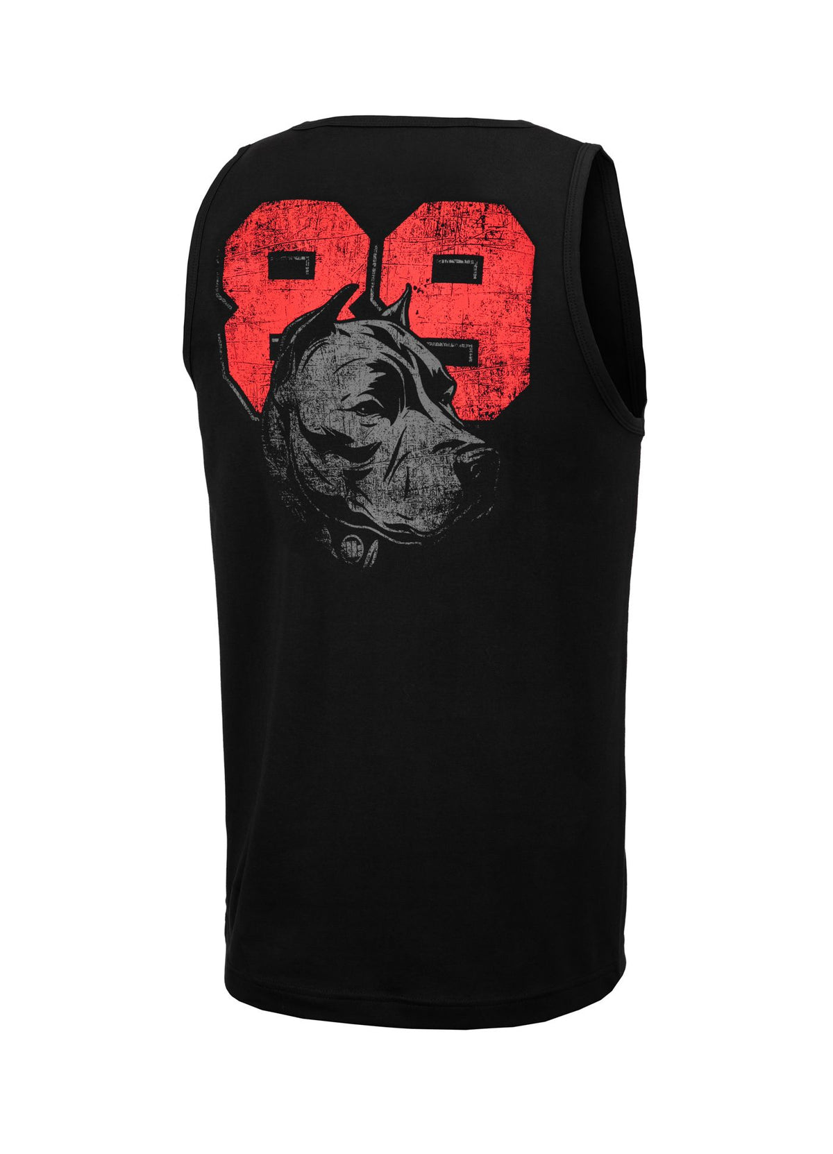 Herren Tank Top Slim Fit Dog 89 - Schwarz
