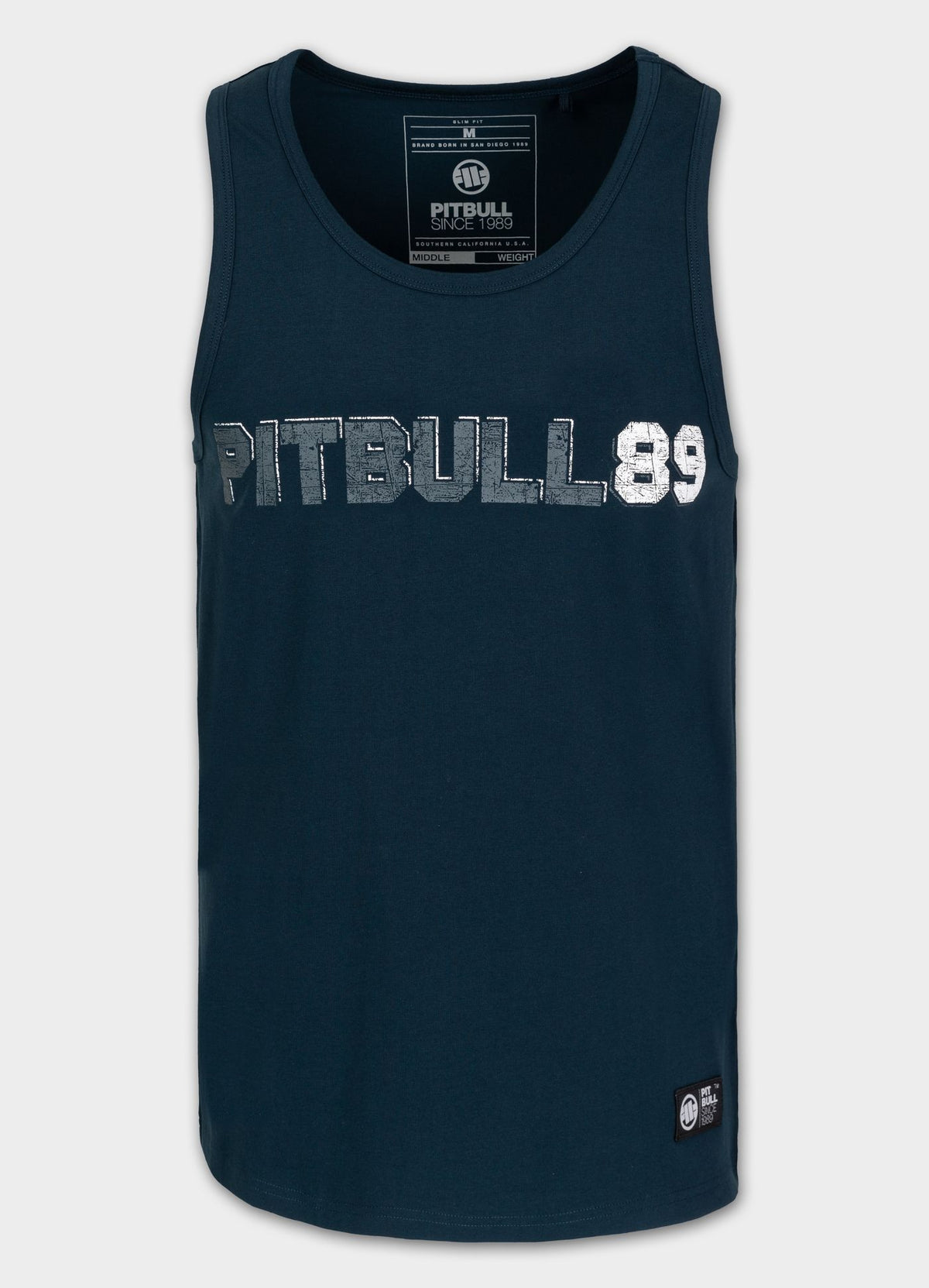 Herren Tank Top Slim Fit Dog 89 - Schwarz