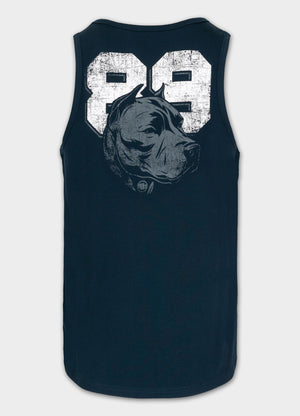 Herren Tank Top Slim Fit Dog 89 - Schwarz