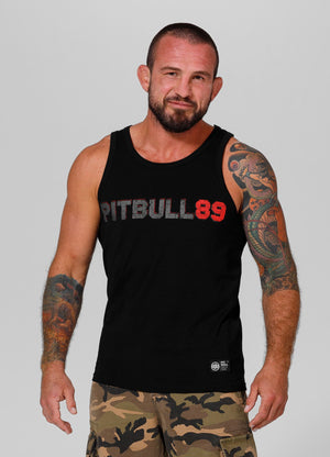 Herren Tank Top Slim Fit Dog 89 - Schwarz