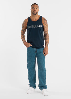 Herren Tank Top Slim Fit Dog 89 - Schwarz