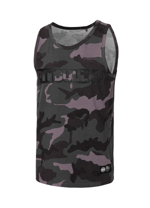 HILLTOP – Schmal geschnittenes Tanktop mit Camouflage-Muster in Schwarz