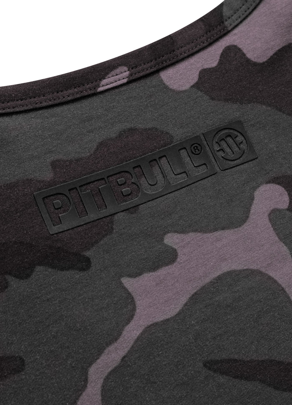 HILLTOP – Schmal geschnittenes Tanktop mit Camouflage-Muster in Schwarz