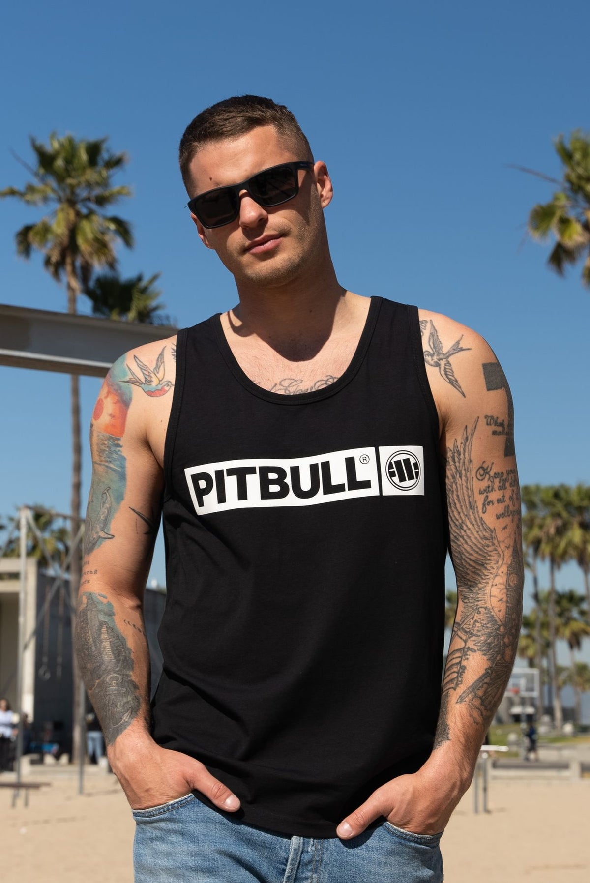 Tanktop Slim Fit Hilltop - Schwarz