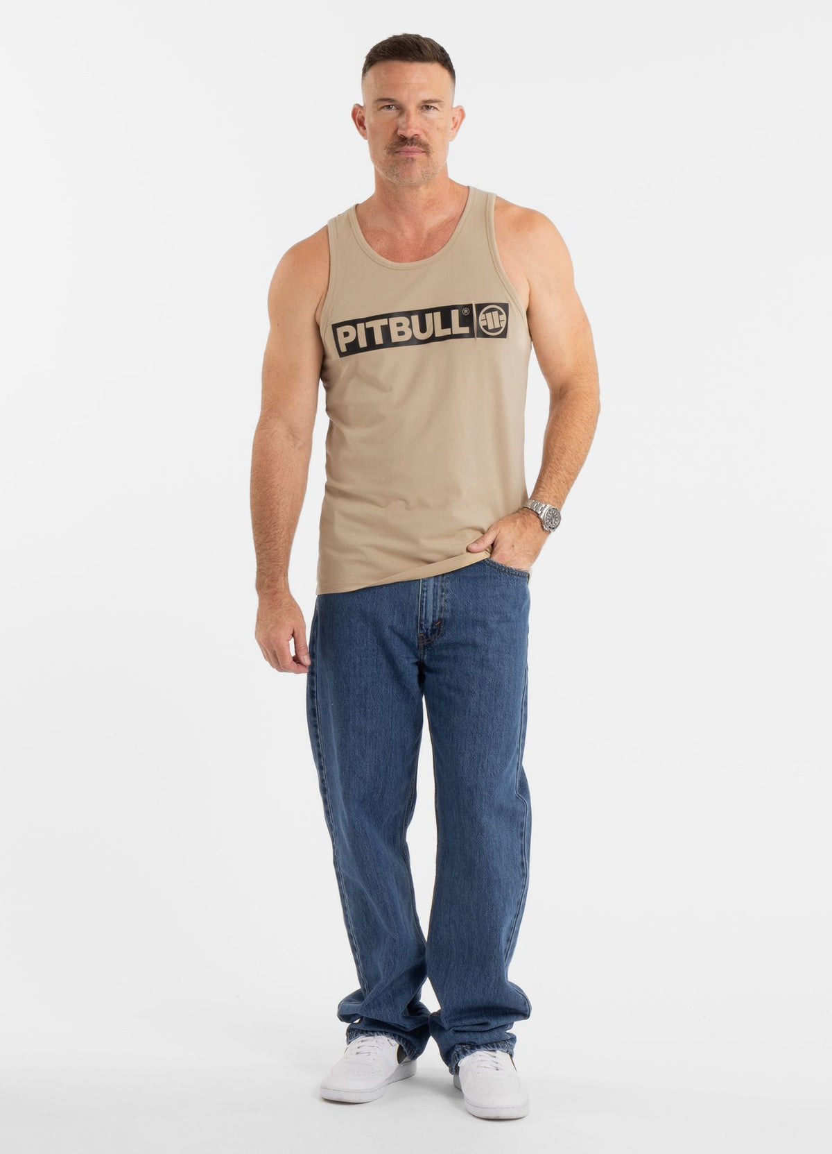 Tanktop Slim Fit Hilltop - Sand