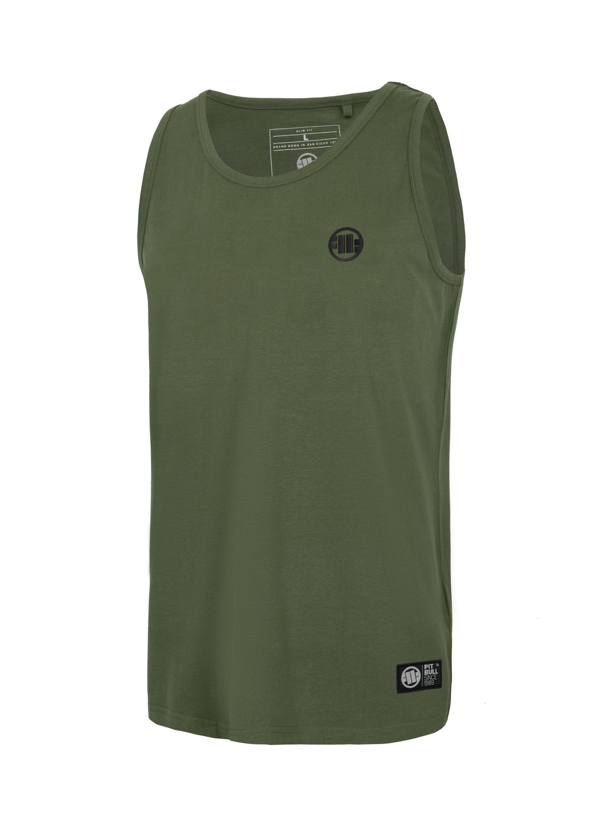 Tanktop Slim Fit Small Logo - Olivgrün