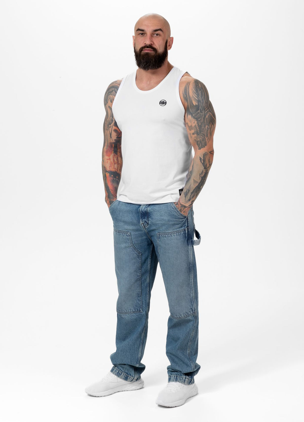 Tanktop Slim Fit Small Logo - Weiß