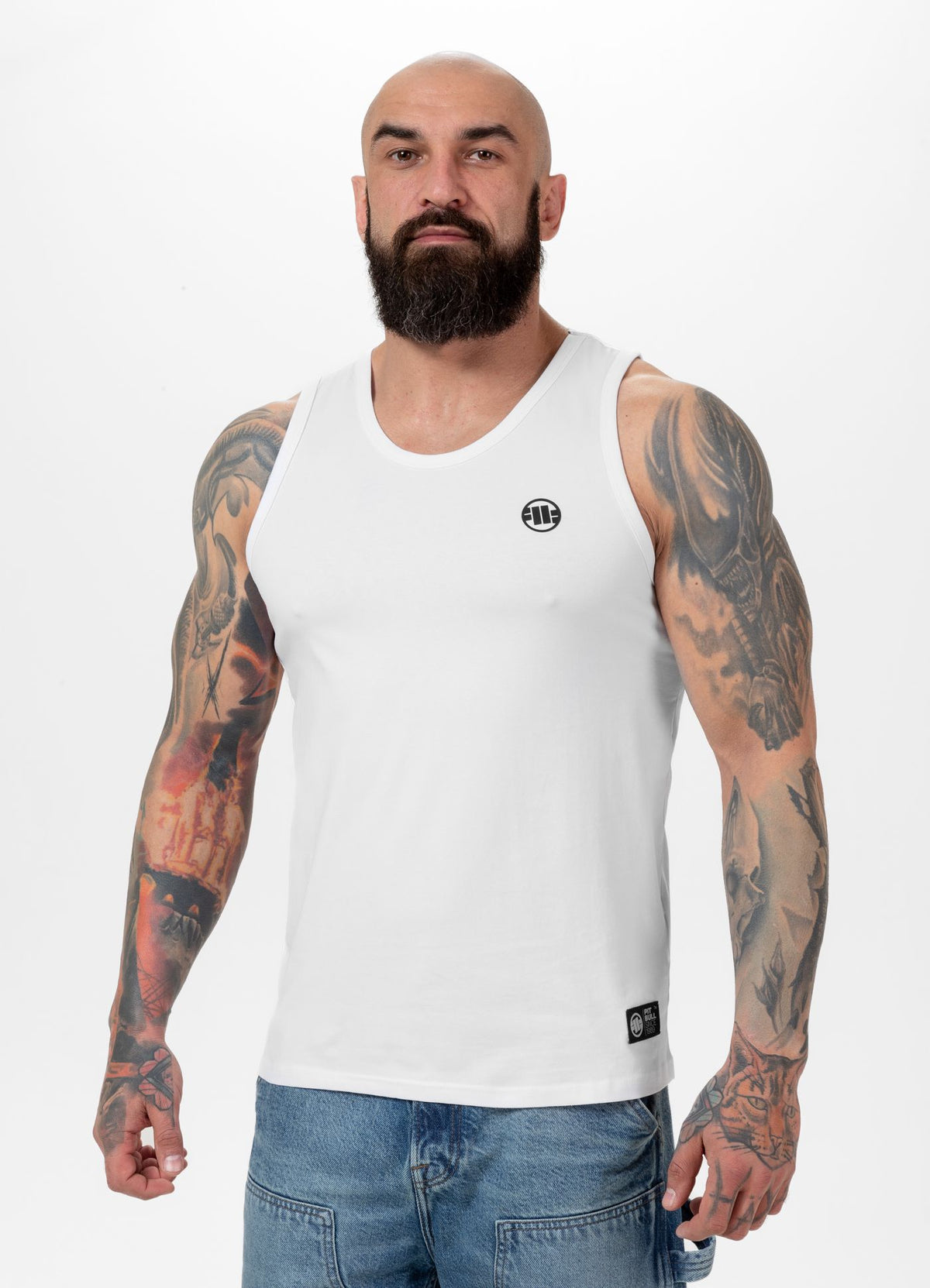 Tanktop Slim Fit Small Logo - Weiß
