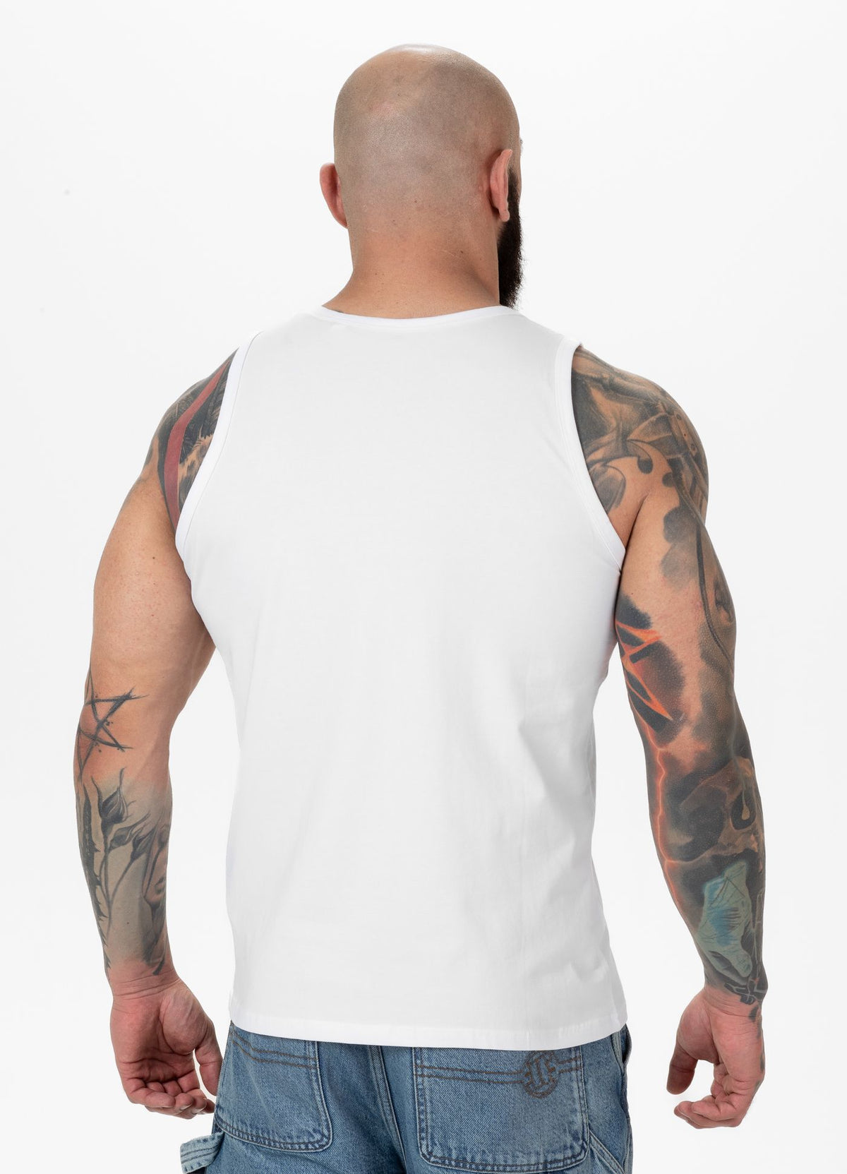 Tanktop Slim Fit Small Logo - Weiß
