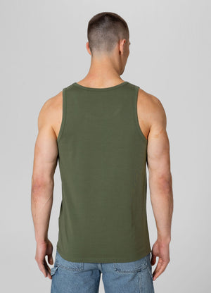 Tanktop Slim Fit Small Logo - Olivgrün